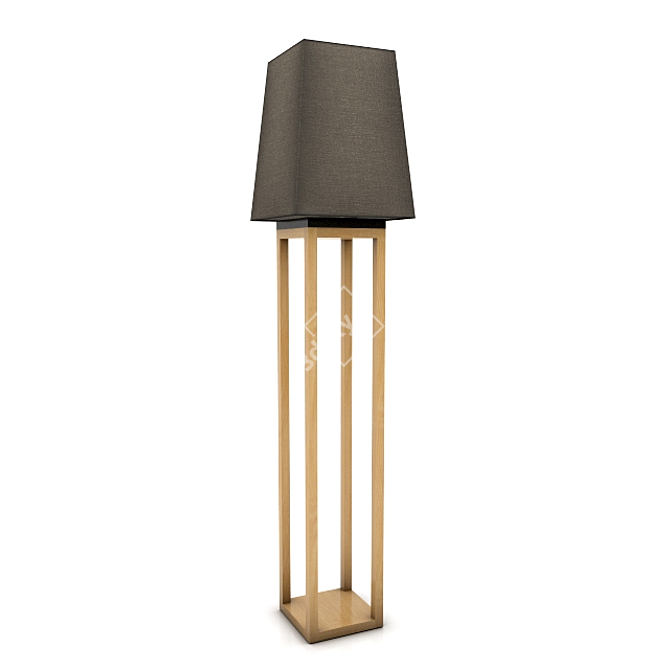 Elegant Tall Floor Lamp 3D model image 1