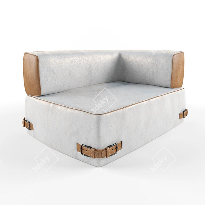 Luxury Fendi Soho Sofa | Sleek & Stylish 3D model image 1