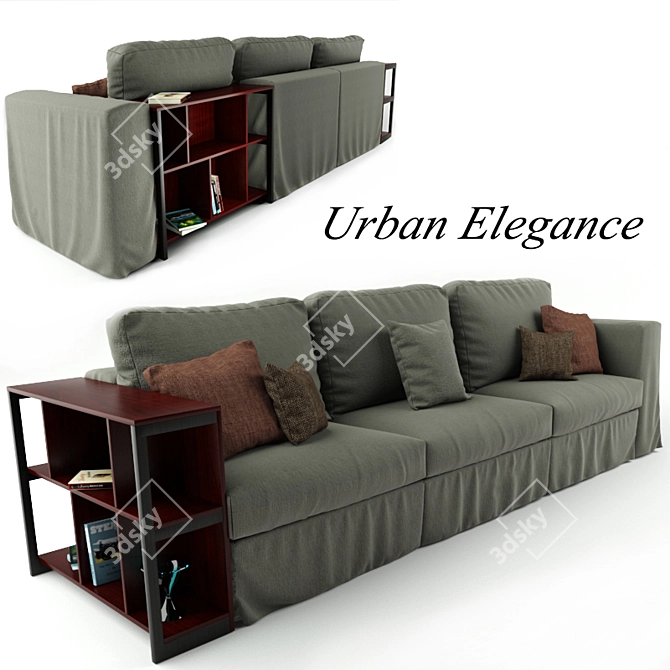 Modern and Chic Sofa 3D model image 1