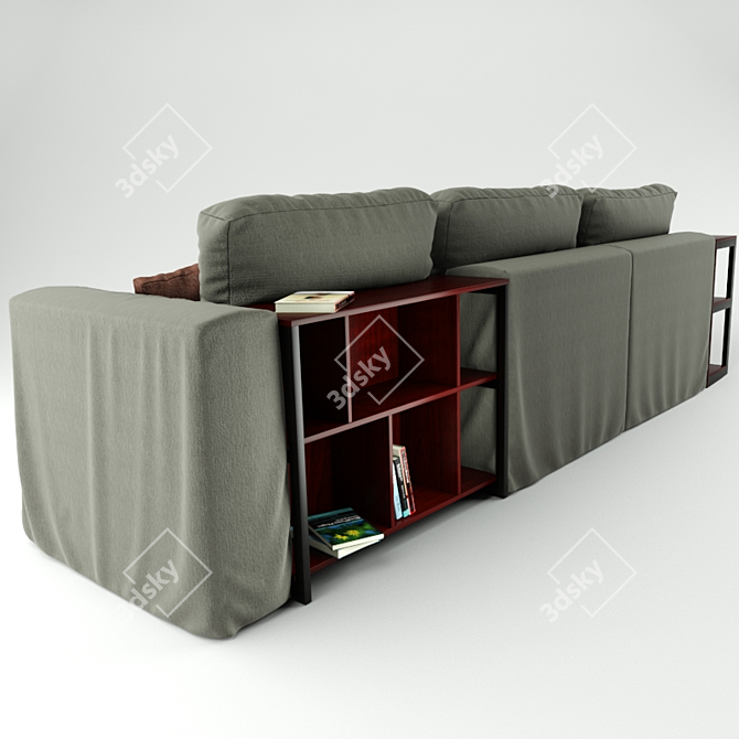 Modern and Chic Sofa 3D model image 2