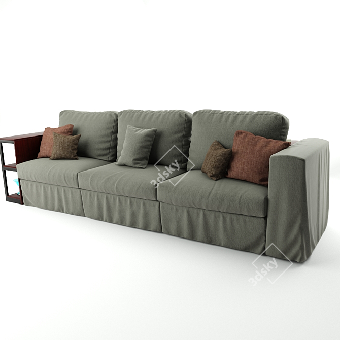 Modern and Chic Sofa 3D model image 3