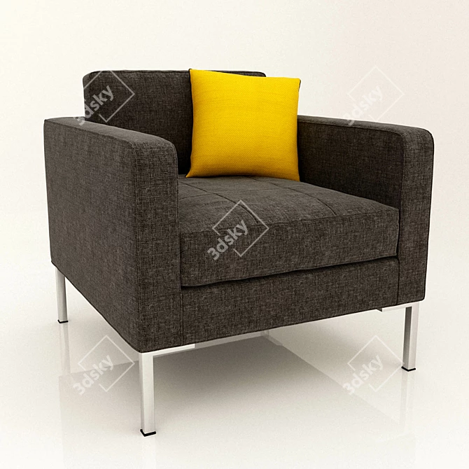 Sleek Paramount Lounge Chair 3D model image 1