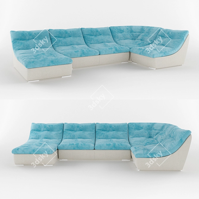 Elegant Lantana Sofa: Luxurious and Spacious 3D model image 1