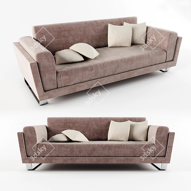 Cozy Modern Sofa 3D model image 1