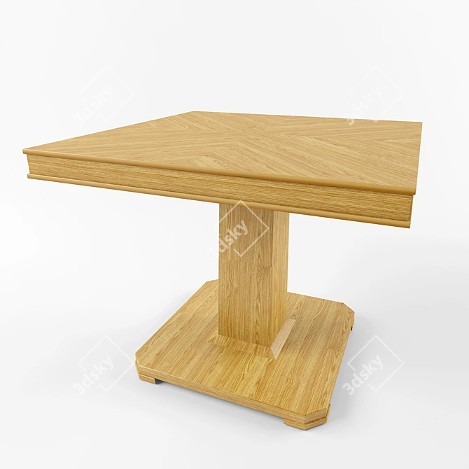 Contemporary Square Table 900x900 3D model image 1
