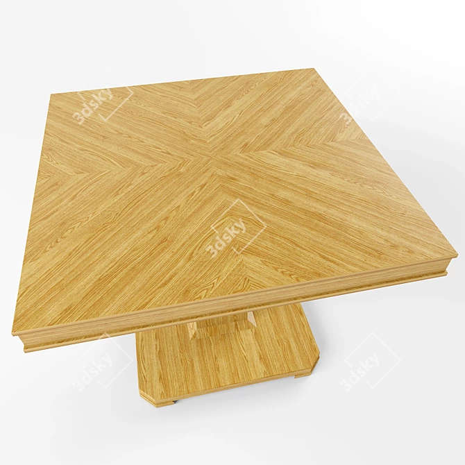 Contemporary Square Table 900x900 3D model image 2