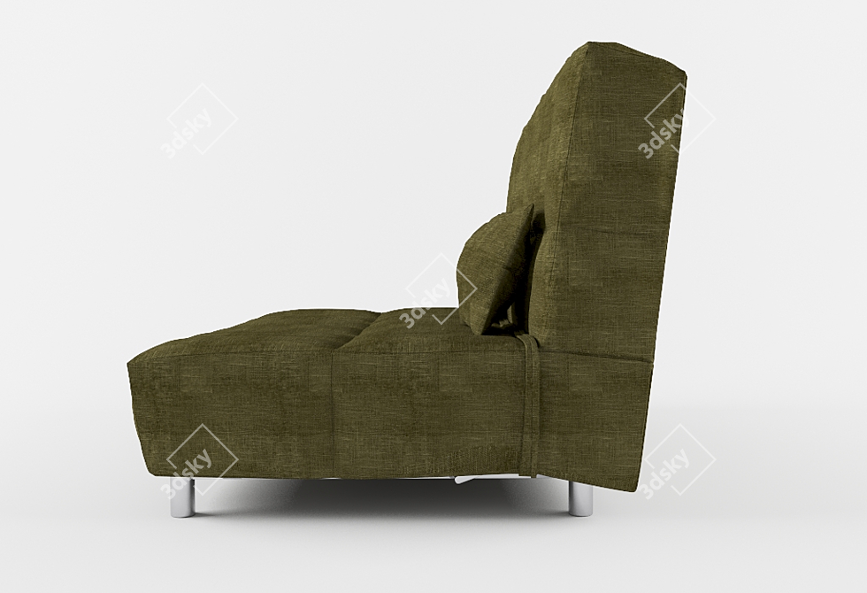 RelaxMax 3-Seat Sofa Bed: Ol' Green Comfort 3D model image 2