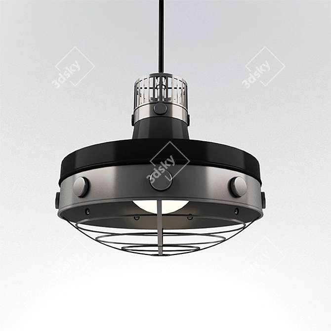 Vintage-Inspired Retro Ceiling Lamp 3D model image 1