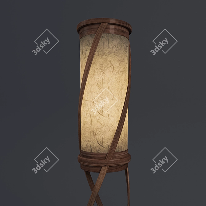 Elegant Tango Floor Lamp 3D model image 2