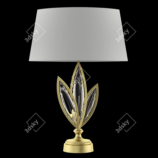 Marquise Gold Table Lamp 3D model image 1