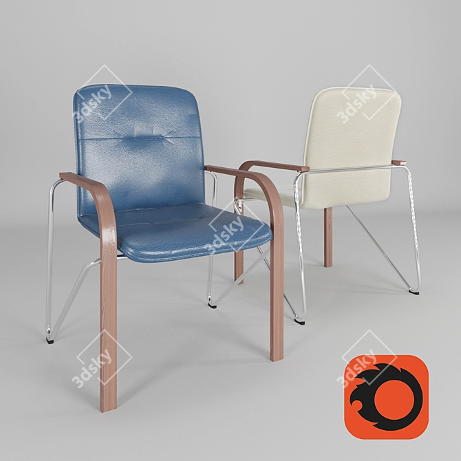 Sleek Salsa Office Chair 3D model image 1