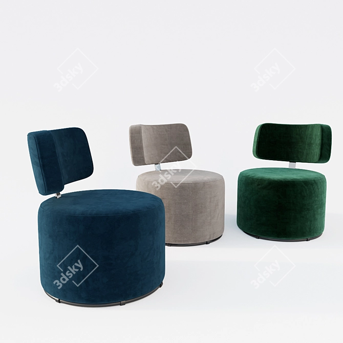 Mokka Cosmo Relax Armchair: Stylish and Comfortable 3D model image 3