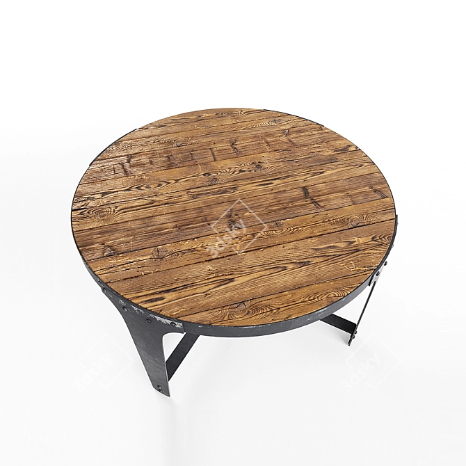 Rustic Loft Coffee Table 3D model image 3