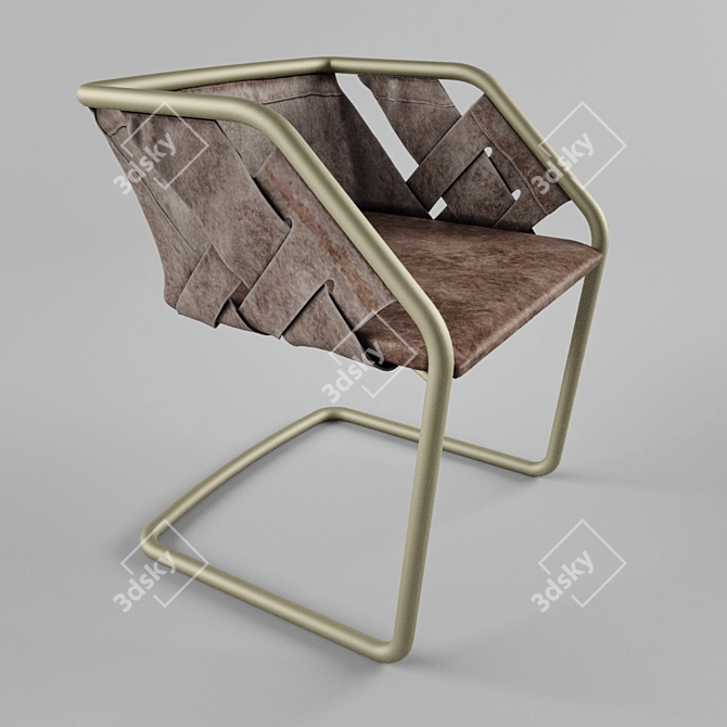  Henge TWO Strip Chair: Sleek Design and Perfect Dimensions 3D model image 1