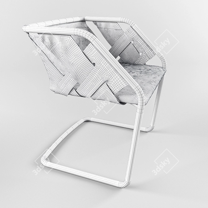  Henge TWO Strip Chair: Sleek Design and Perfect Dimensions 3D model image 3