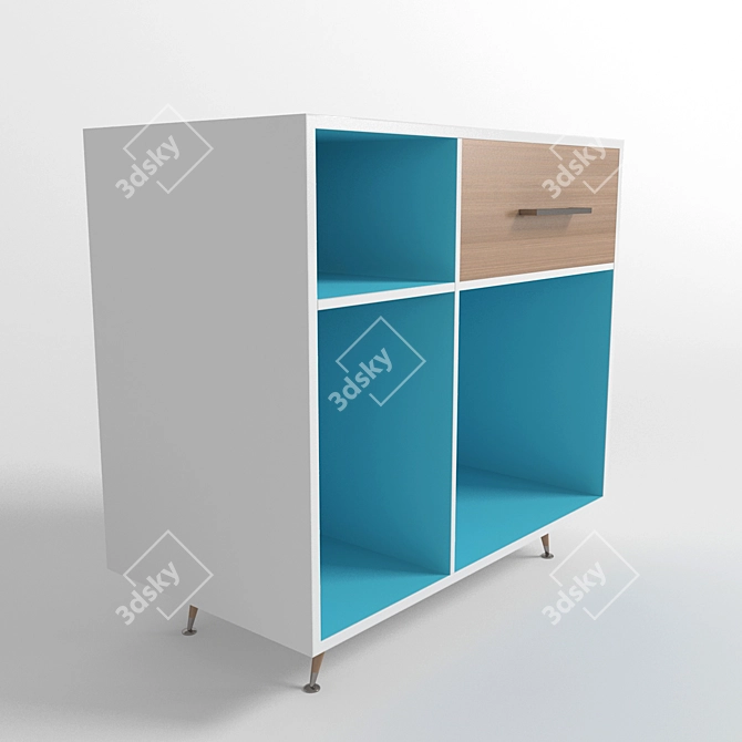 Modern Blue Sky Cabinet 3D model image 1