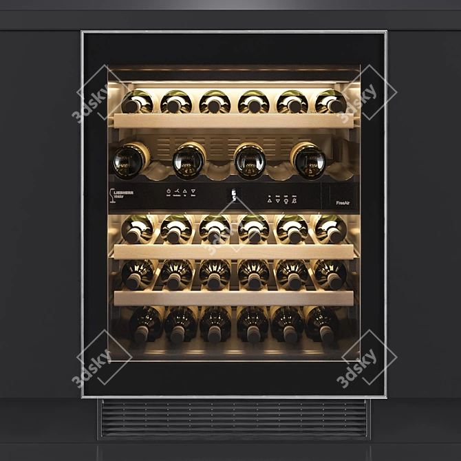 Liebherr UWT1682 Wine Cabinet: 60cm, Animated Door, Multiple Textures 3D model image 2