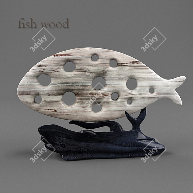 21584 Fish Wood Board 3D model image 1