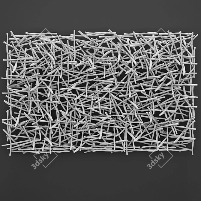 Abstract Stick Wall Art 3D model image 3