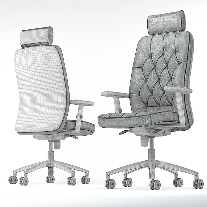 Sleek CHESTER R HR Chair: New Style, Chrome 3D model image 3