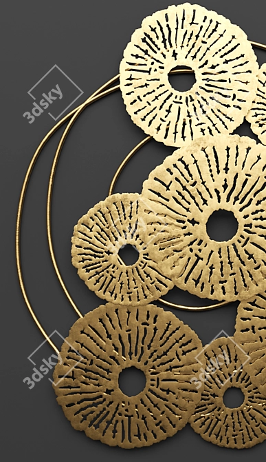 Stylish Round Wall Decor 3D model image 2