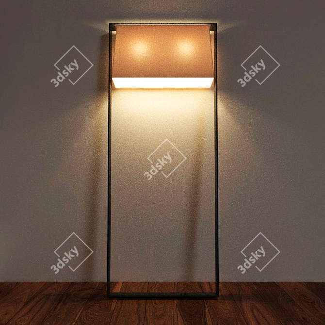 Contardi Specular Black Metal Floor Lamp 3D model image 2