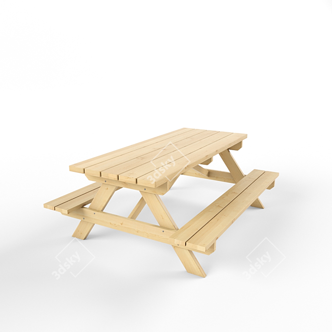 Title: Outdoor Retreat Set: Garden Gazebo & Table 3D model image 3