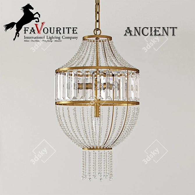 Ancient Elegance Crystal Chandelier 3D model image 1