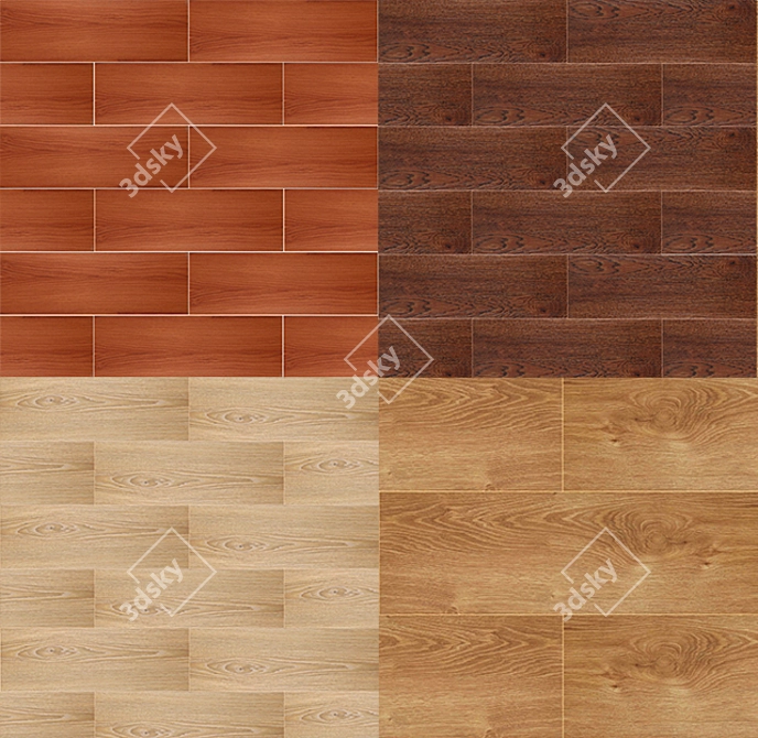 Brick Pattern Floor Tiles 3D model image 2