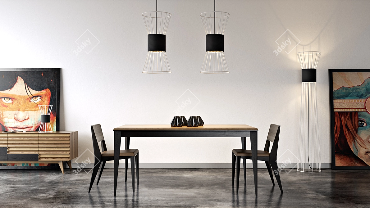 Seattle Modern Pendant Lights 3D model image 2