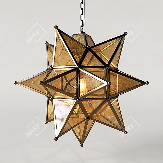 Bronzed Olivia Star Pendant 3D model image 1