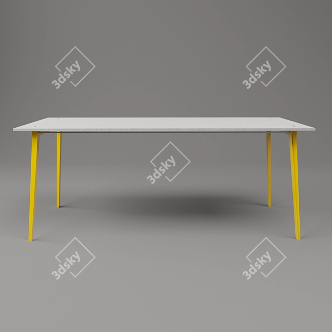 Modern Concrete Table 3D model image 3