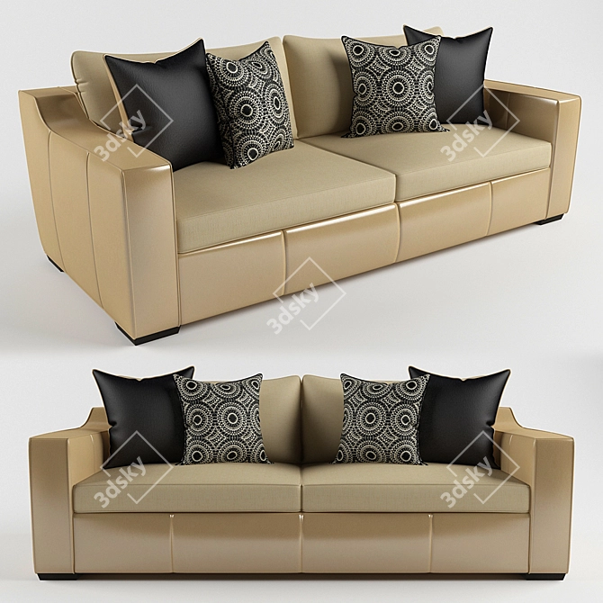 Caracole Classic Track Sofa 3D model image 1