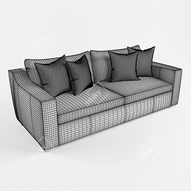 Caracole Classic Track Sofa 3D model image 2