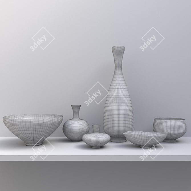 Elegant Decor Vases: 3ds Max & FBX 3D model image 2