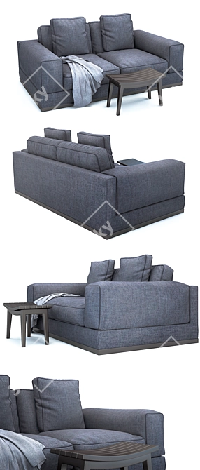 Flexform Big Bob: Stylish and Spacious 3-Seater Sofa 3D model image 2