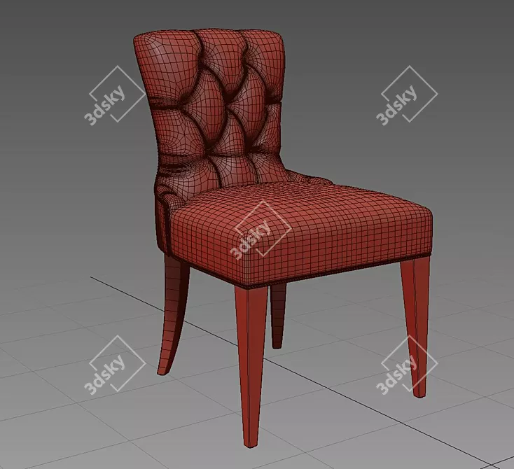 Elegant Porter Dining Chair 3D model image 2