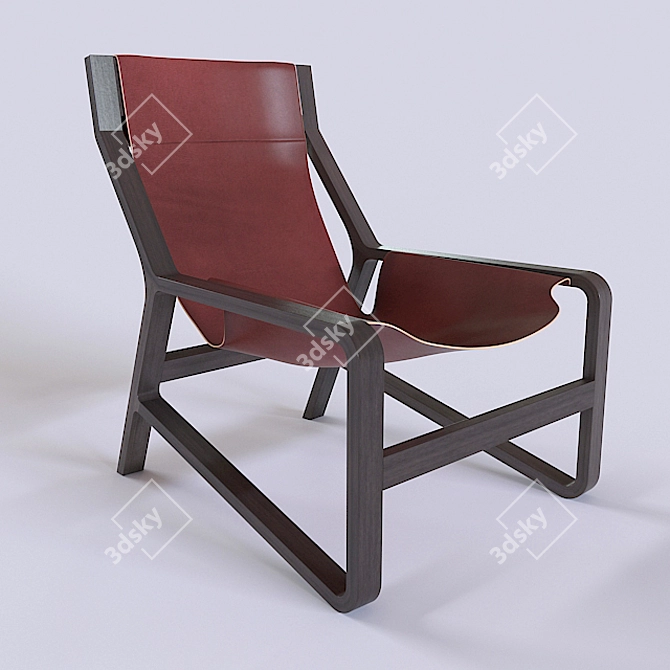 Elegant Toro Lounge Chair 3D model image 1