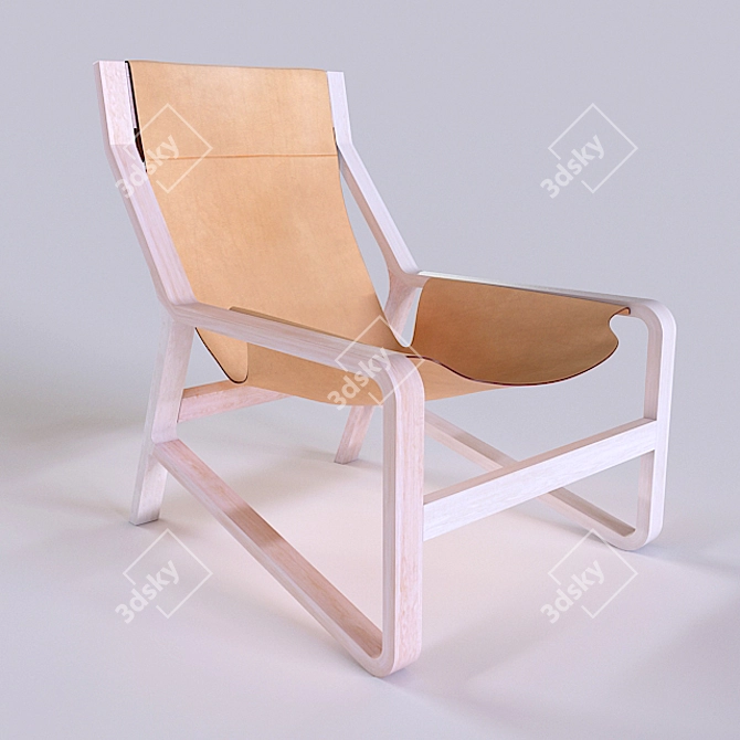 Elegant Toro Lounge Chair 3D model image 2