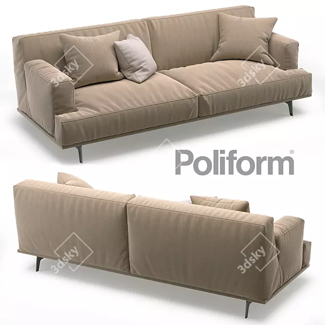 Poliform Tribeca: Modern Luxury Sofa 3D model image 1