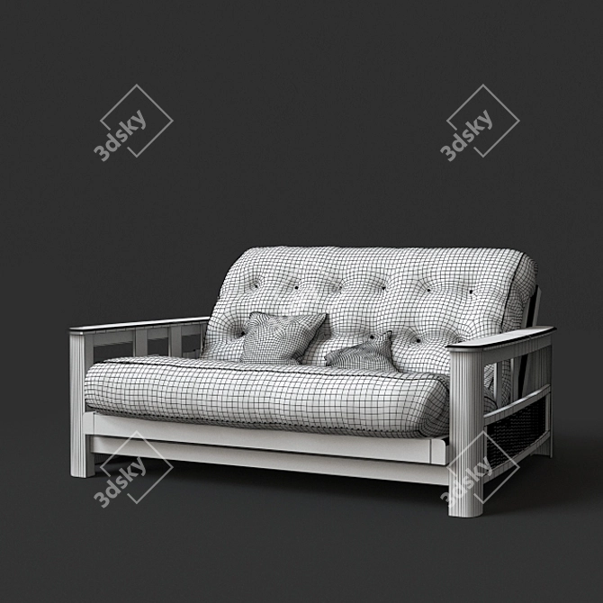 Indonesian Sofa: Authentic and Stylish! 3D model image 2