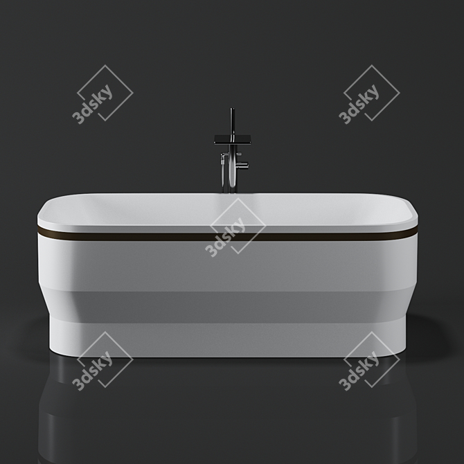 Luxury Freestanding Bathtub 3D model image 3