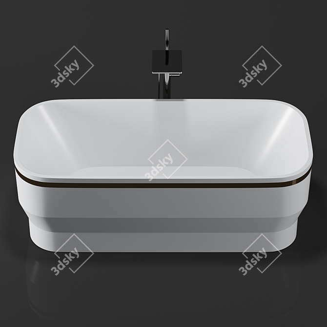 Luxury Freestanding Bathtub 3D model image 1