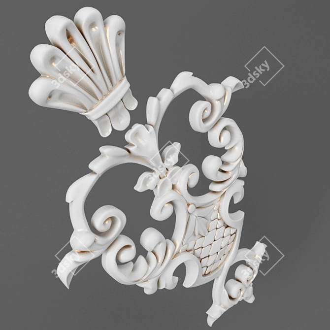 Ornamental Plaster Decor 3D model image 2