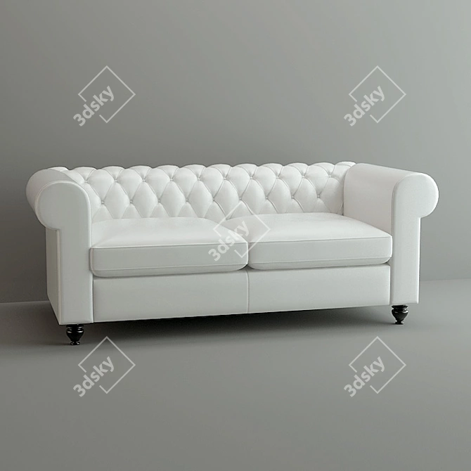 Classic Chesterfield Sofa - Timeless Elegance 3D model image 1