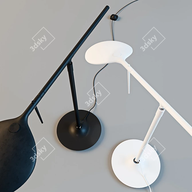 Sleek Adjustable Aluminum Table Lamp 3D model image 3