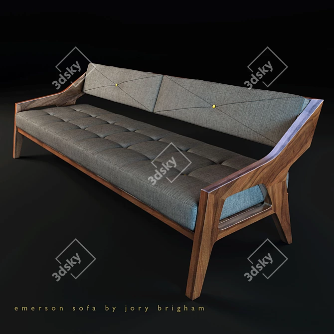 Emirson Sofa: Handcrafted Luxury 3D model image 1