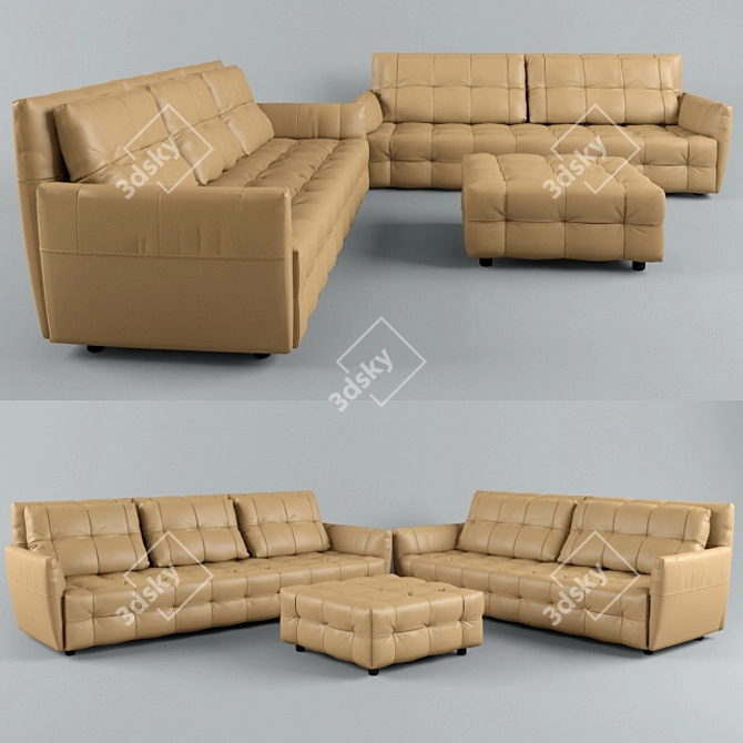 Poltrona Frau DUVET Sofa 3D model image 1