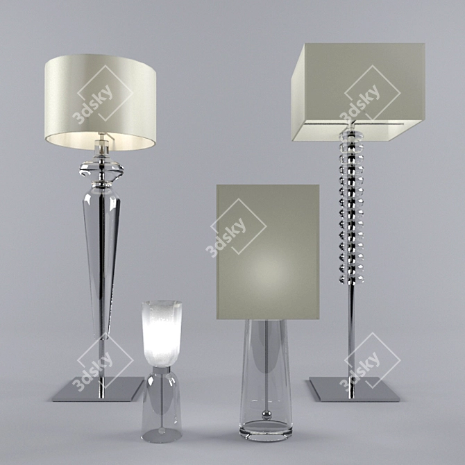 Elegant Poltrona Frau Lamps 3D model image 1