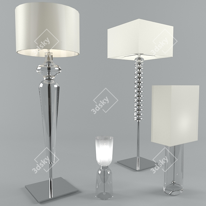 Elegant Poltrona Frau Lamps 3D model image 2